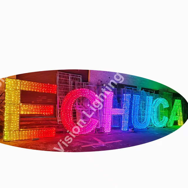 Customized Letter Sculpture Decoration RGB Character Lights for Outdoor Decor