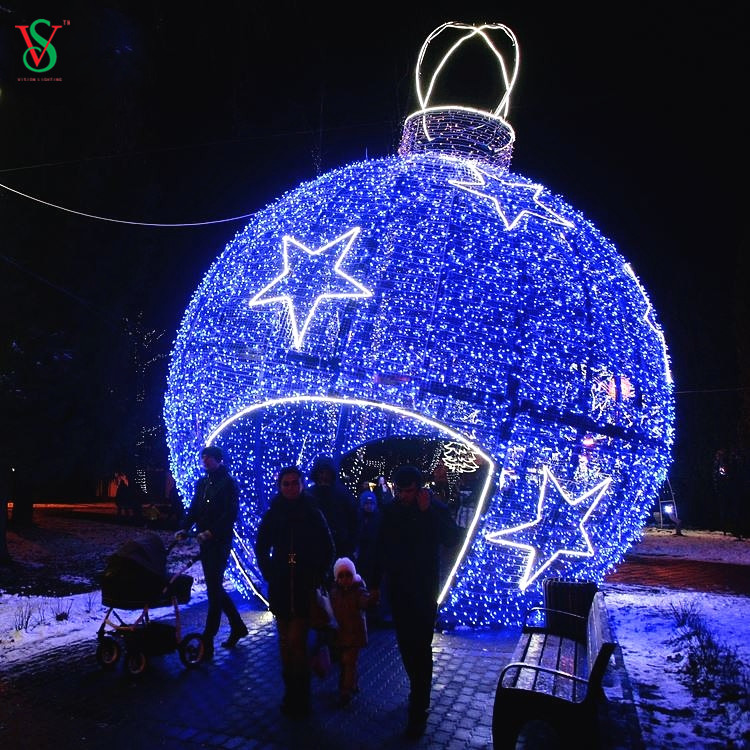 Giant LED 3D Ball Arch Motif Decoration Light for Christmas Shopping Mall Display