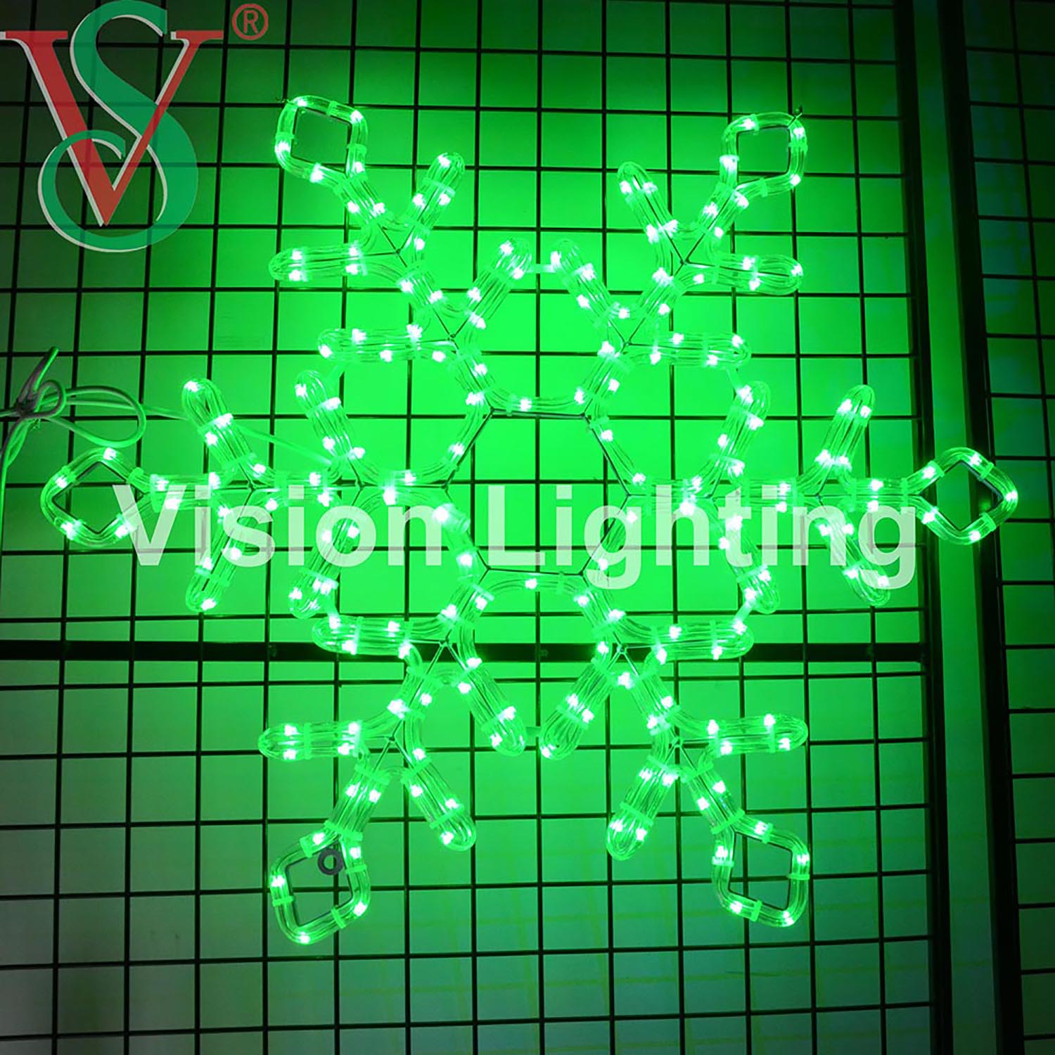 Outdoor pixel 2D Sculpture led Landscape programmable decoration snowflake Christmas RGB motif light