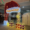 Commercial Holiday Outdoor Giant Photo Frame 3D Motif Lights for Christmas Light Displays