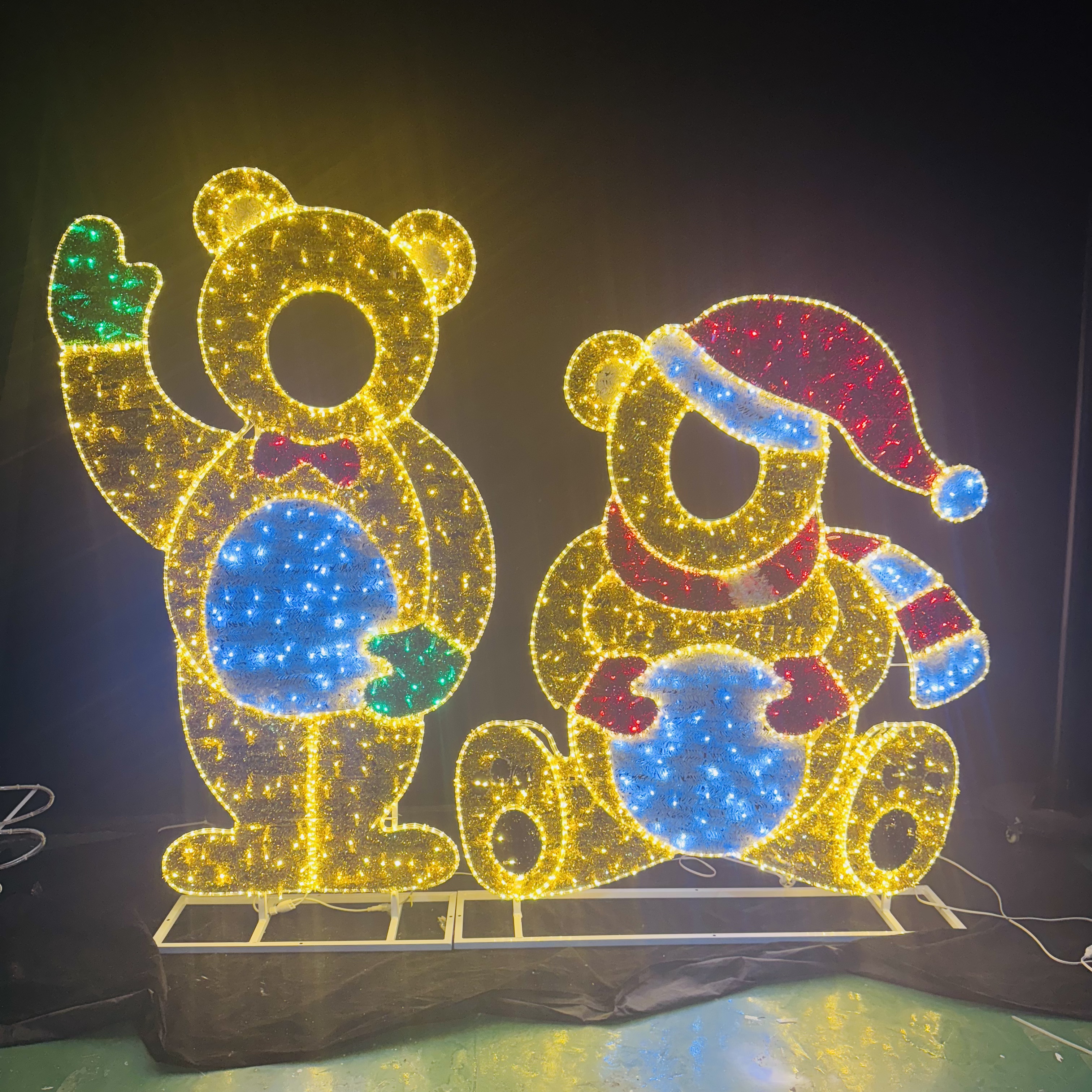 Luces De Navidad Outdoor Christmas Decoration Light LED 2D & 3D Photo Frame Motif Lights