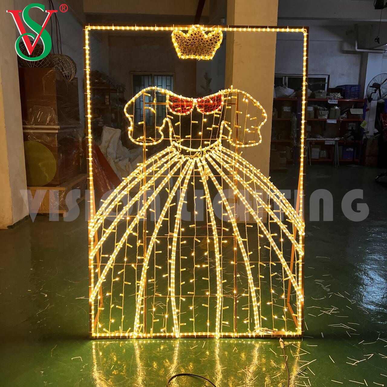 Customized Holiday Outdoor Giant 2D Photo Frame Motif Lights Christmas Picture Frame Op