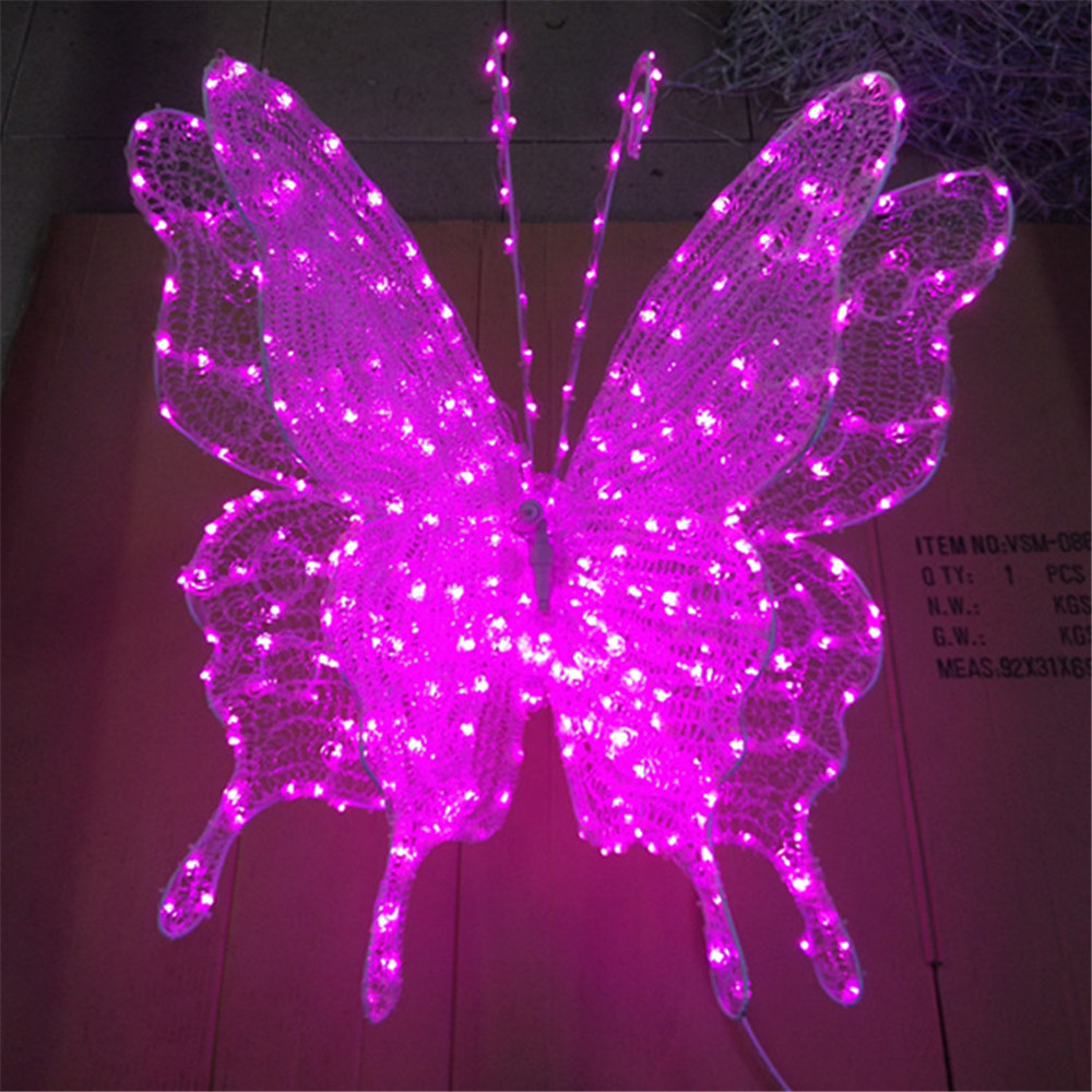 RGB Illuminated Butterfly Decoration for Outdoor Indoor Wedding Supplies