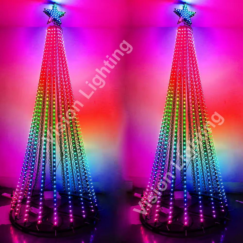 High Brightness Programmable DC12V WS2811 Pixel Garland Led RGB Christmas Tree Lights