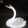 Fiberglass Goose Resin Animals Sculpture Light Led Illuminated Swan for Zoo Park Outdoor Decoration