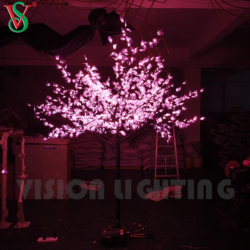 Romantic Pink Led Artificial Cherry Blossom Tree for Street Park Garden Landscape Decoration