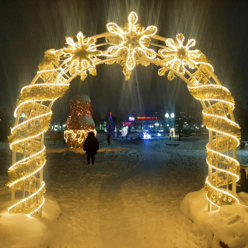 Outdoor Giant Arches Romantic Arch 3D Motif Light for Valentine's Day Decoration