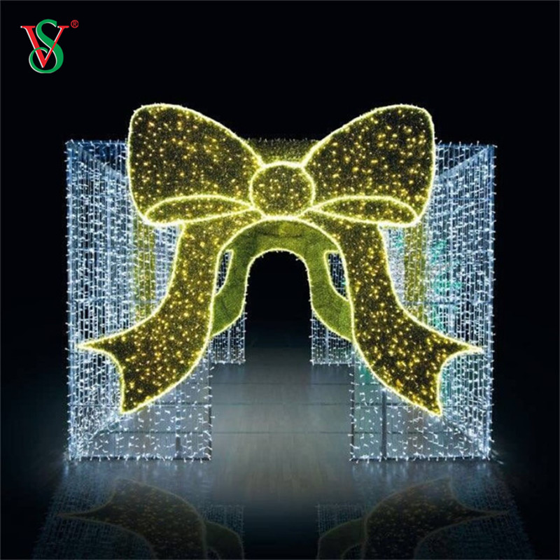 LED Christmas Gift Box Lights for Outdoor Decoration | 3D Giant Present Motif Light