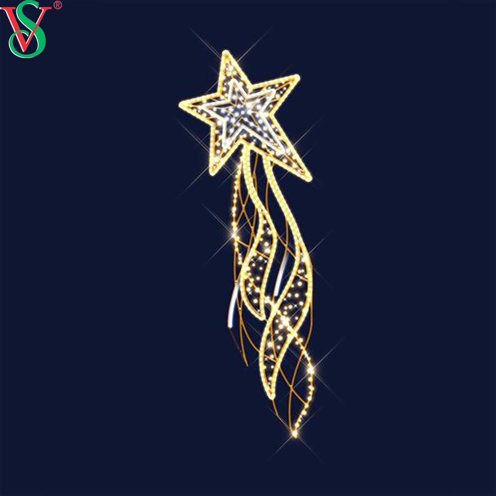 Custom LED Street Pole Motif Light Outdoor Christmas Decoration