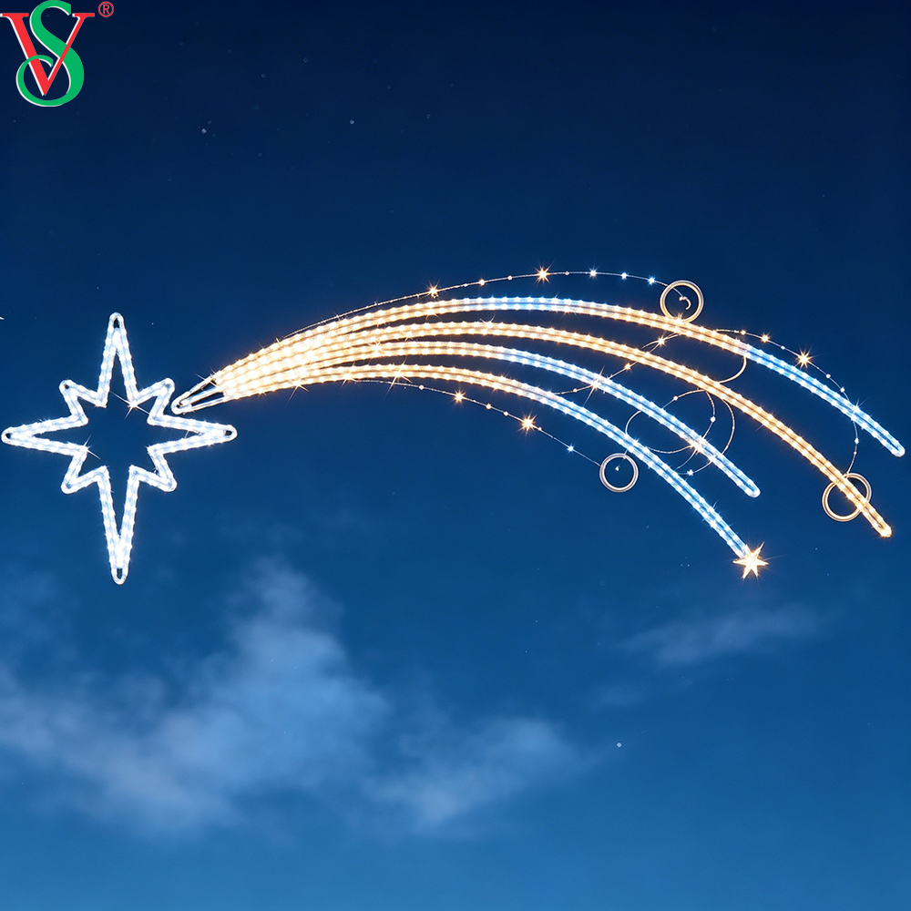 Customized LED Across Street Motif Light Outdoor Christmas Decoration